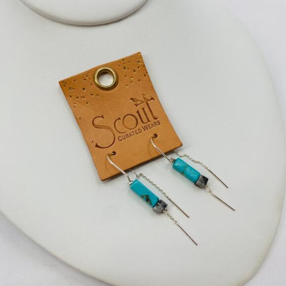 Scout Turquoise dangle chain earrings